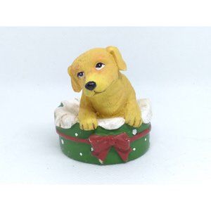 2009 AGC Cute Labrador Puppy In Gift Basket 2.25" Ornament Needs String